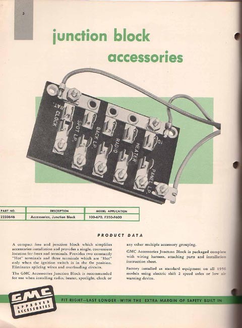 1956 GMC Accesories Brochure Page 35